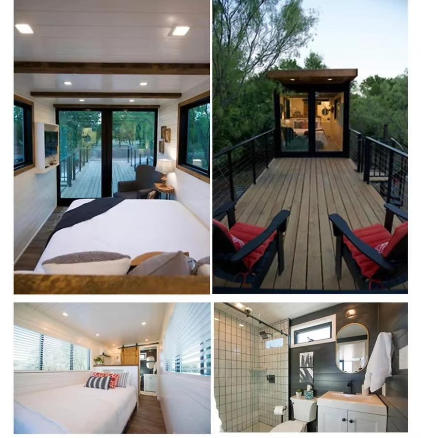 Cabin Home 40ft x 20ft Double Story Flat Pack Home with Bathroom and Kitchen